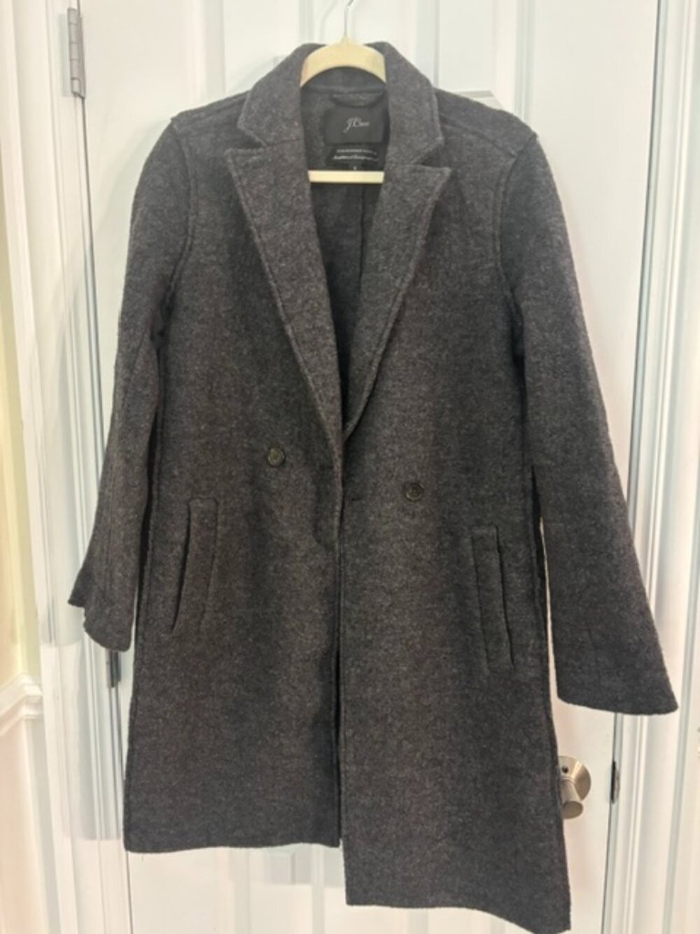 J.Crew, Italian Mill crafted Daphne Topcoat, 6, Boiled Wool